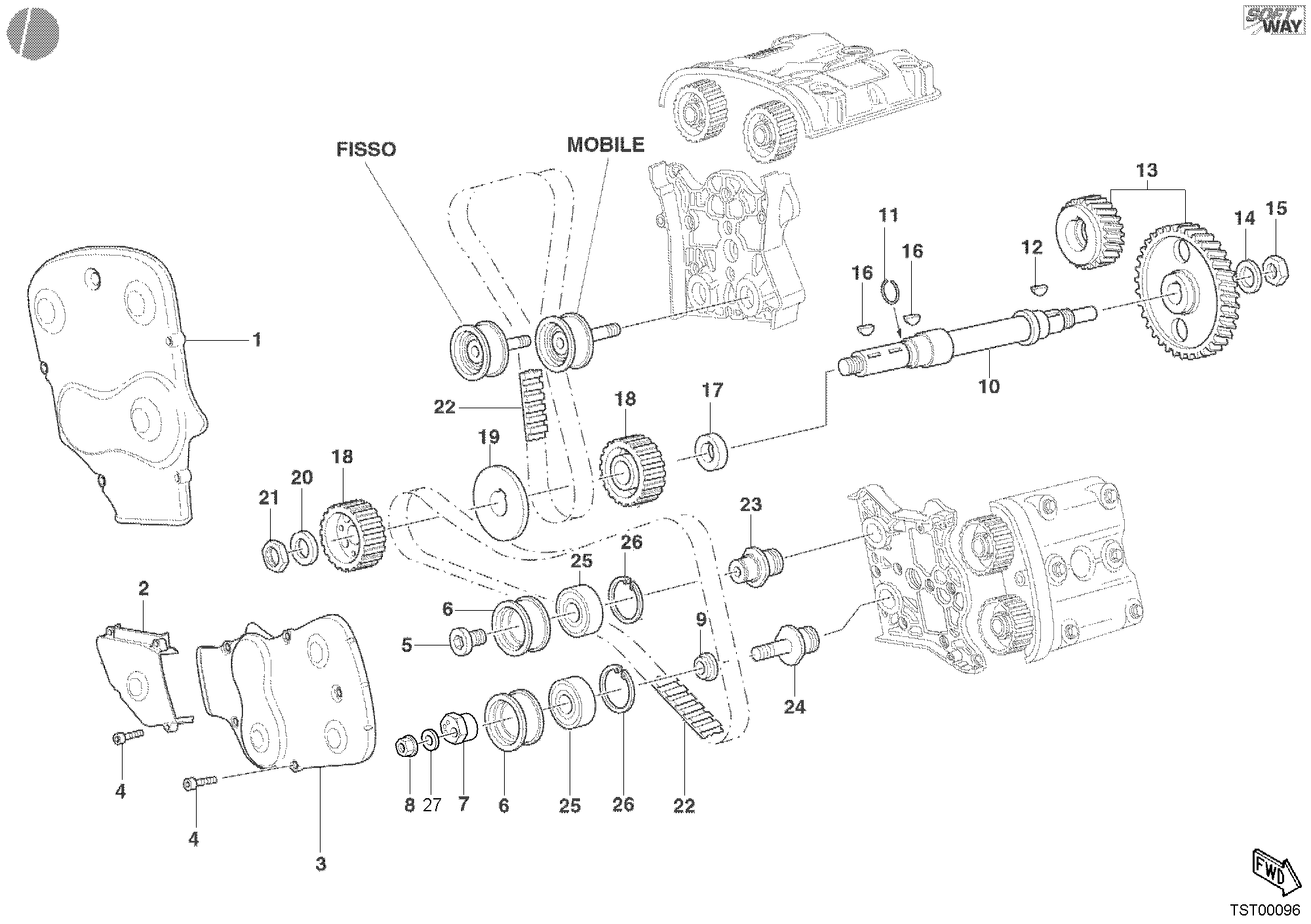 008 COURROIE DISTRIBUTION POUR SUPERBIKE 998 MATRIX 2004