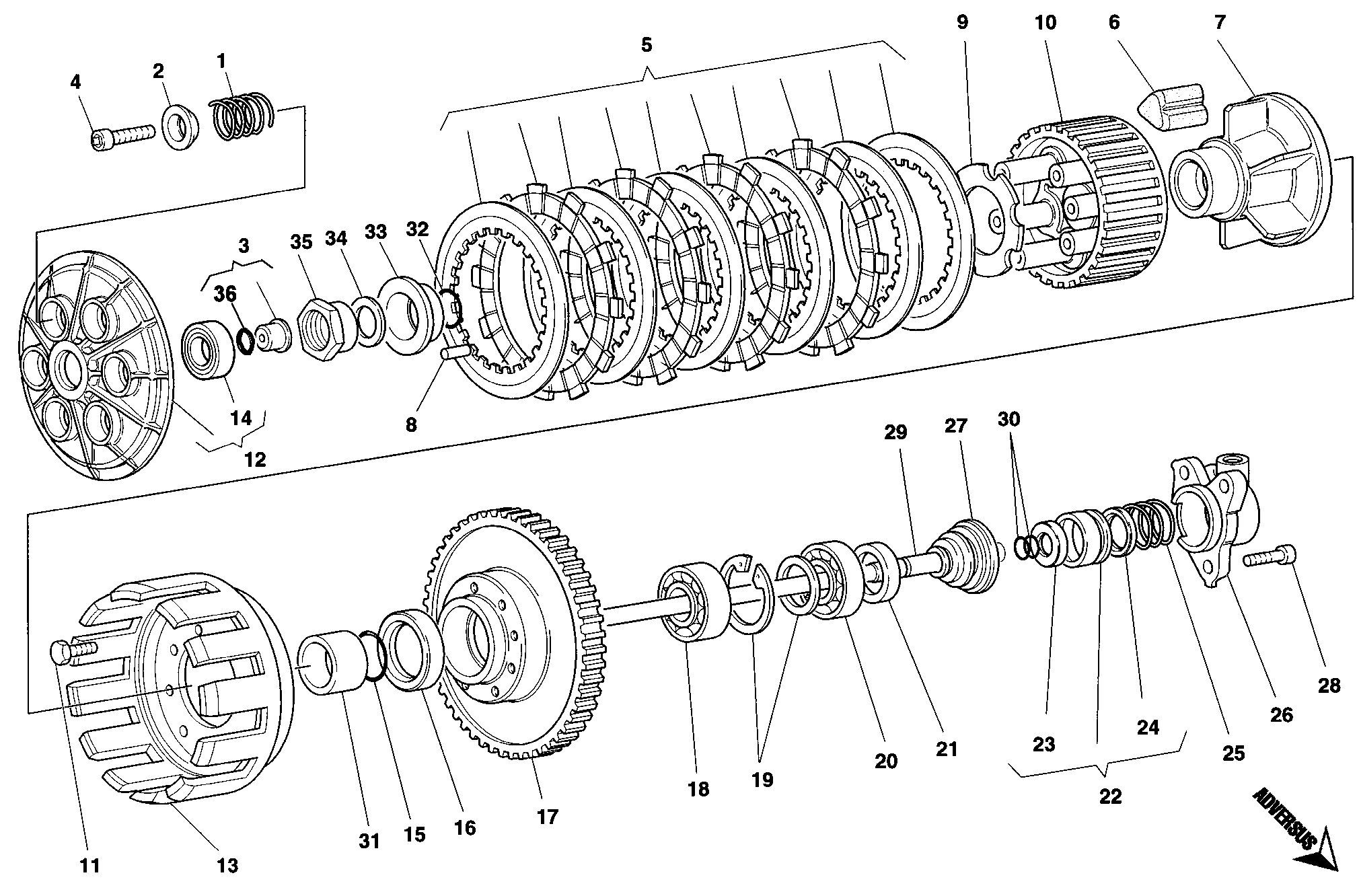 004 EMBRAYAGE POUR SUPERBIKE 748 1995