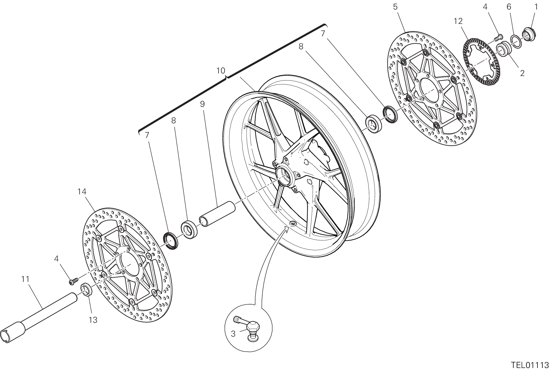 26B ROUE AVANT POUR MULTISTRADA 1260 S D AIR 2019