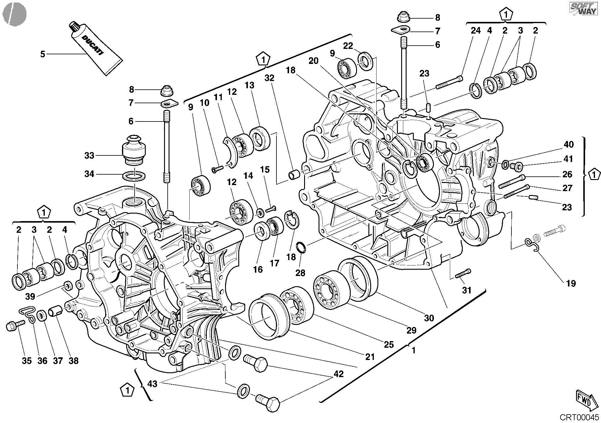 010 CARTER MOTEUR POUR MONSTER 400 2002