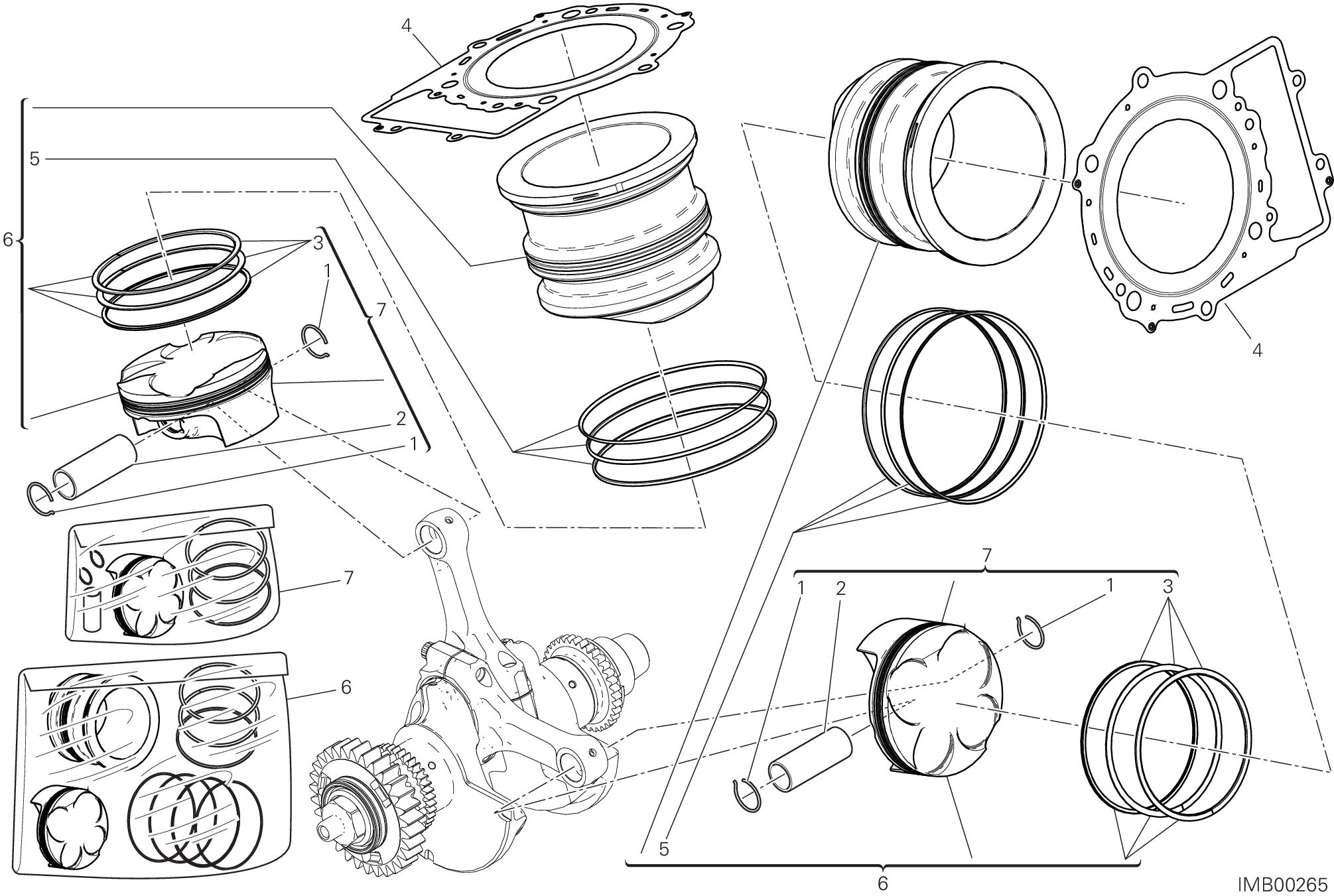 06A CYLINDRES PISTONS POUR SUPERBIKE PANIGALE V2 2023