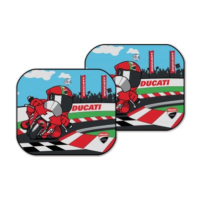 RIDEAUX PARE-SOLEIL (PAIRES) DUCATI "CARTOON"