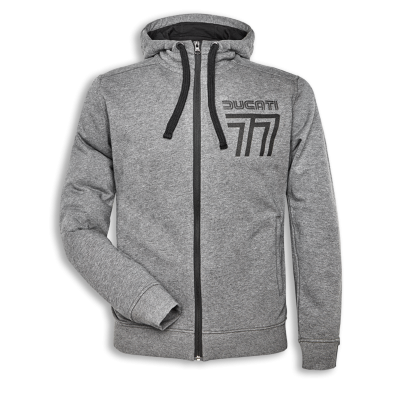 SWEAT-SHIRT DUCATI HOMME "77" GRIS