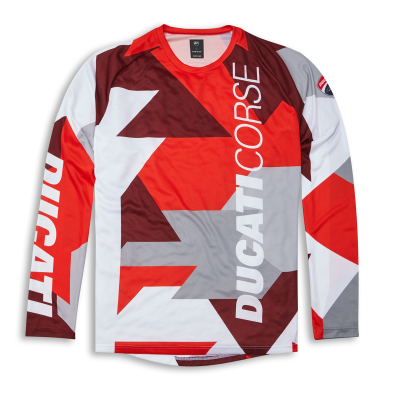 MAILLOT MANCHES LONGUES ROUGE "DUCATI CORSE MTB"