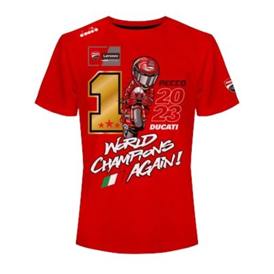 T-SHIRT DUCATI BAGNAIA CHAMPION DU MONDE