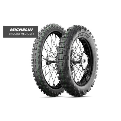 Train de pneu michelin enduro medium 2 - avant 90/90-21 et arriere 140/80-18